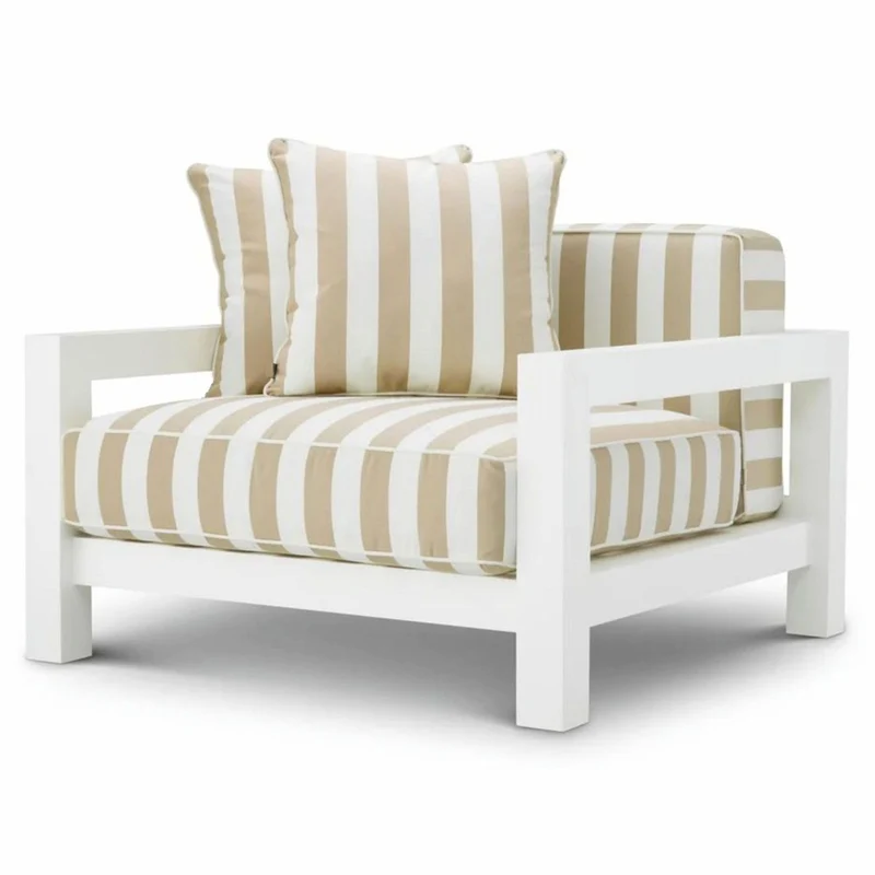 Casa Padrino Luxus Gartenmöbel Set Matt Weiß / Beige - Hotel & Garten Möbel