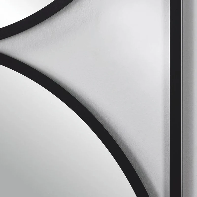 Casa Padrino Luxus Wandspiegel Schwarz 90 cm - Luxus Möbel