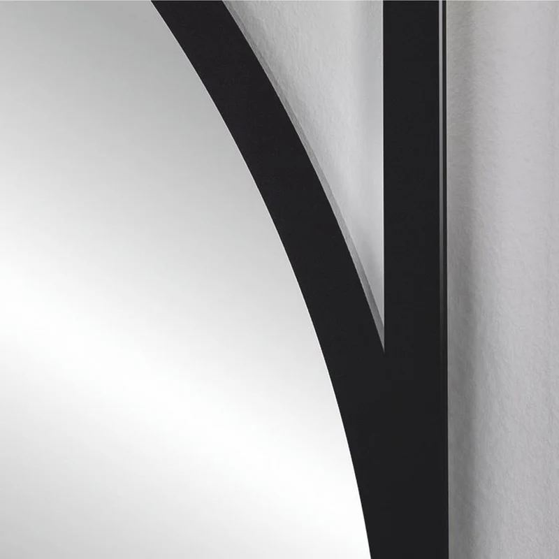 Casa Padrino Luxus Wandspiegel Schwarz 90 cm - Luxus Möbel