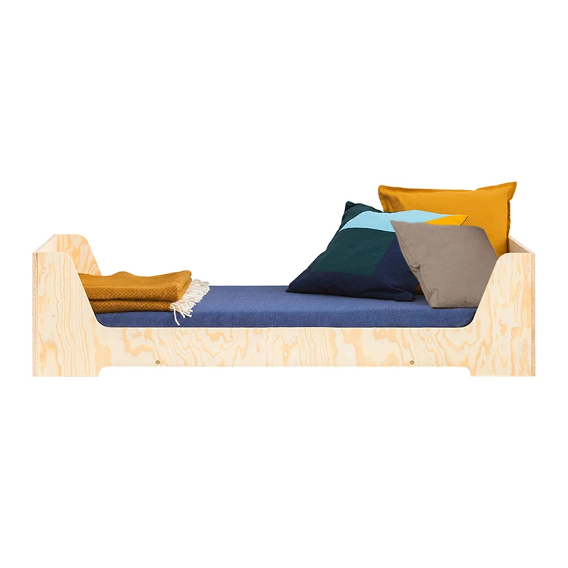 Lit 90x190 sommier inclus Albane Bois
