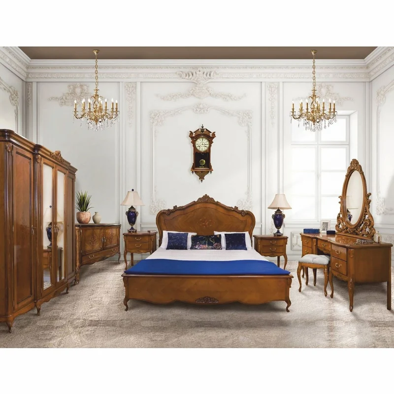 Casa Padrino Luxus Barock Schlafzimmer Kommode Braun 123 cm - Barock Möbel