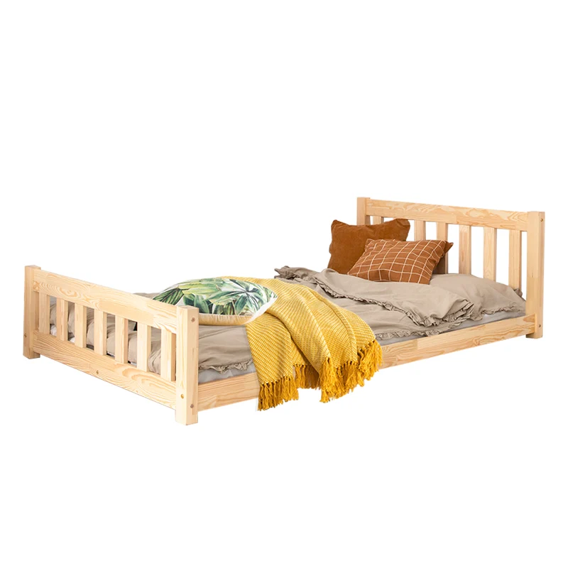 Lit 90x200 sommier inclus Adeline Bois