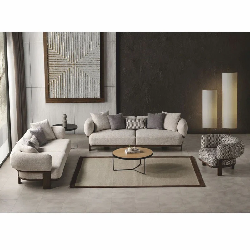 Casa Padrino Luxus Wohzimmer & Hotel Sofa Hellgrau / Dunkelbraun 230 cm - Luxus Möbel