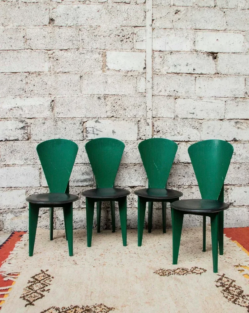 Alma, le lot de 4 chaises en simili N°990