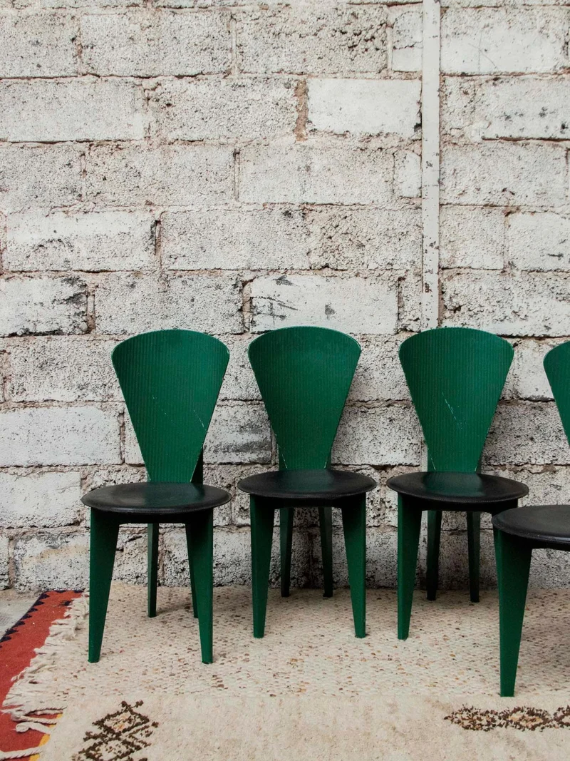 Alma, le lot de 4 chaises en simili N°990