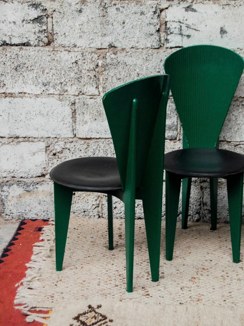 Alma, le lot de 4 chaises en simili N°990