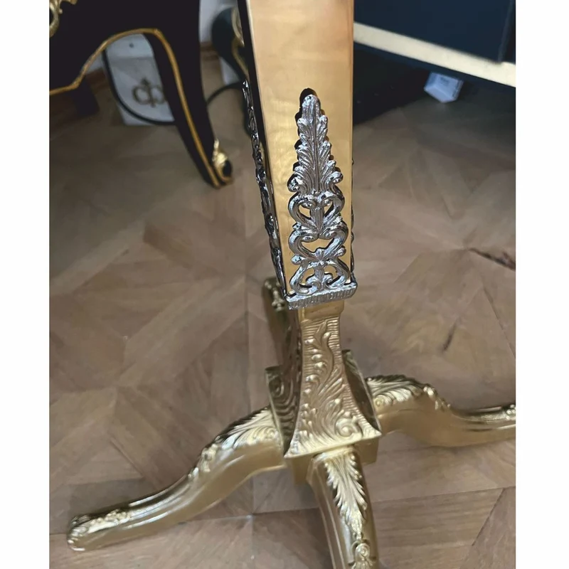 Casa Padrino Luxus Barock Garderobenständer Gold / Silber H. 180 cm - Made in Italy