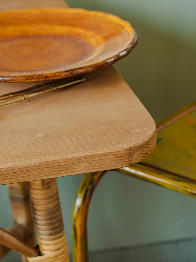 Léonie, la table basse en rotin N°295