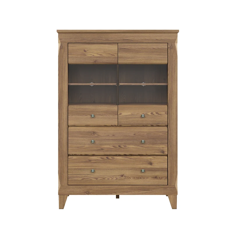 Vaisselier bas 2 portes 2 tiroirs Raya Bois