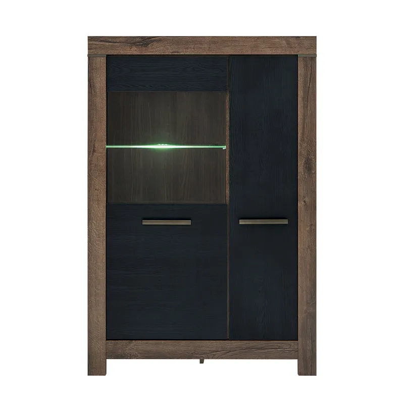 Vaisselier 2 portes Adam Bois et Noir