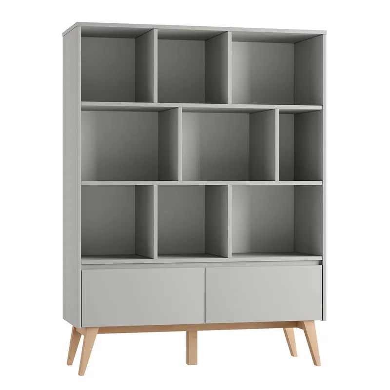 Bibliothèque Pinio Swing Gris et bois