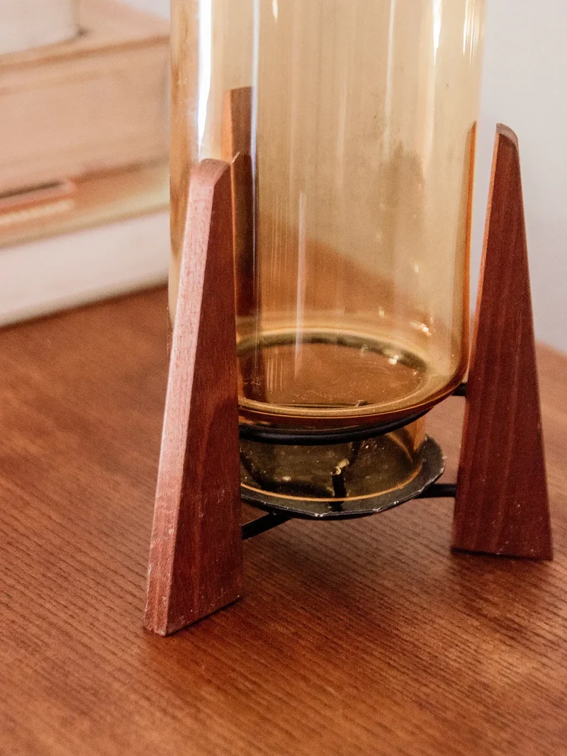 Ulysse, le bougeoir en bois et verre N°14