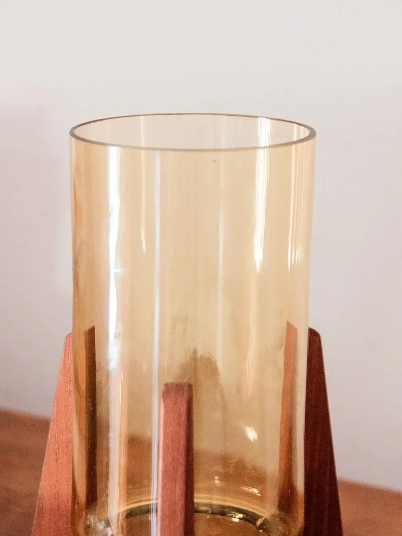 Ulysse, le bougeoir en bois et verre N°14