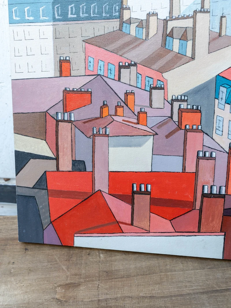 Nina, la toile "Les toits de la ville" N°274