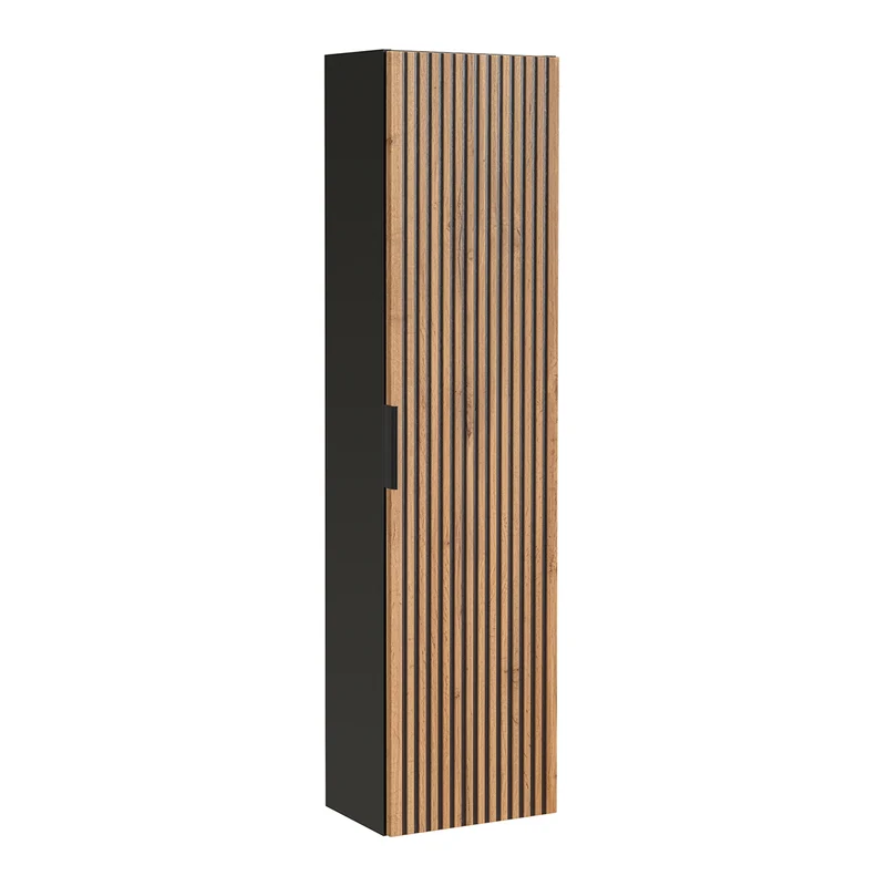 Colonne murale 1 porte Gaia Bois et Noir
