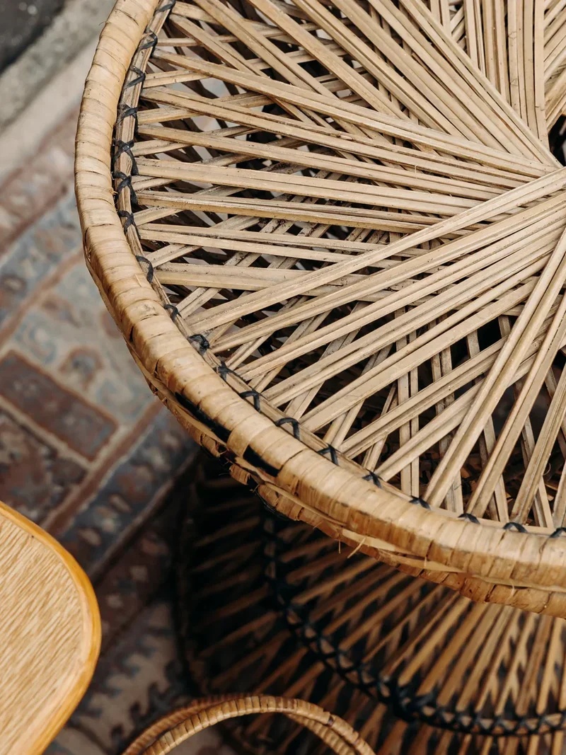Léonie, la table basse en osier tressé N°254