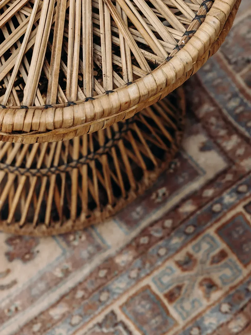 Léonie, la table basse en osier tressé N°254