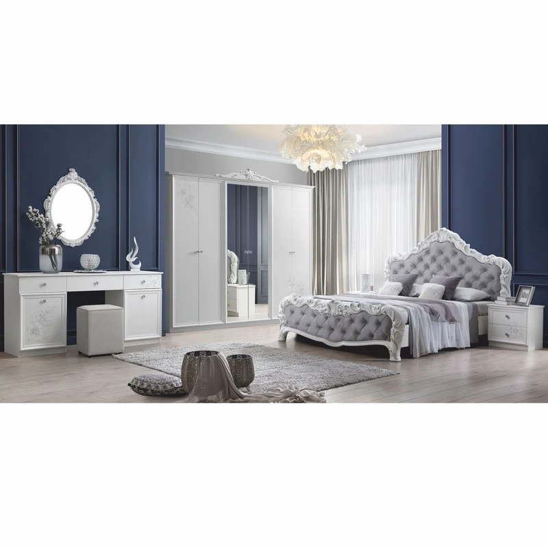 Casa Padrino Luxus Barock Schlafzimmer Schrank Weiß 261 cm - Barock Schlafzimmer Möbel