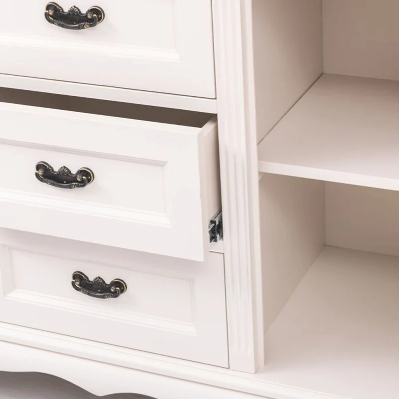 Casa Padrino Landhausstil Sideboard Weiß / Naturfarben 158 cm - Landhausstil Möbel