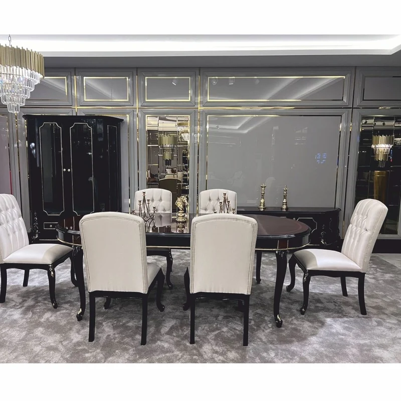 Casa Padrino Luxus Barock Vitrine mit 2 Glastüren und Schublade Schwarz / Gold - Barockstil Möbel