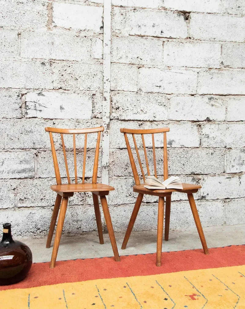 Alma, la paire de chaises en bois N°729