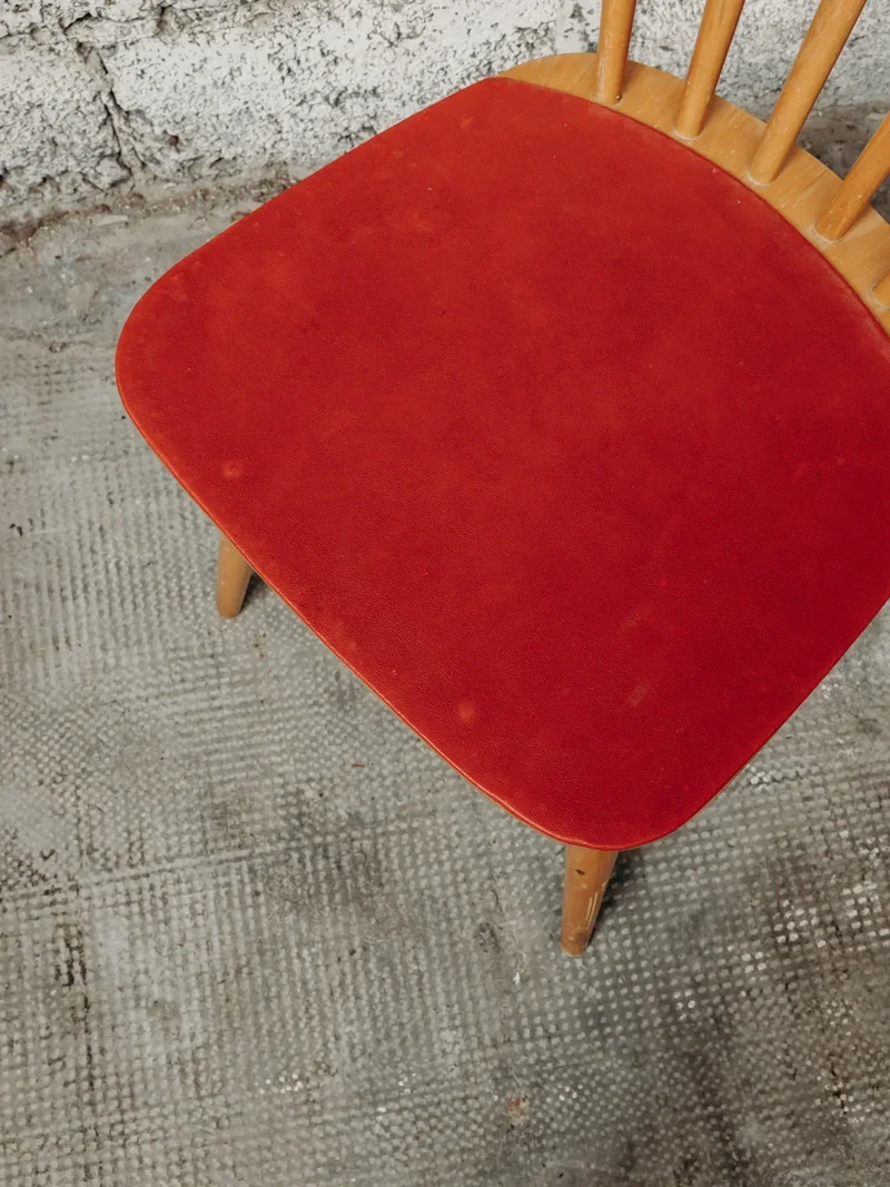 Claude, la paire de chaises rouge N°863