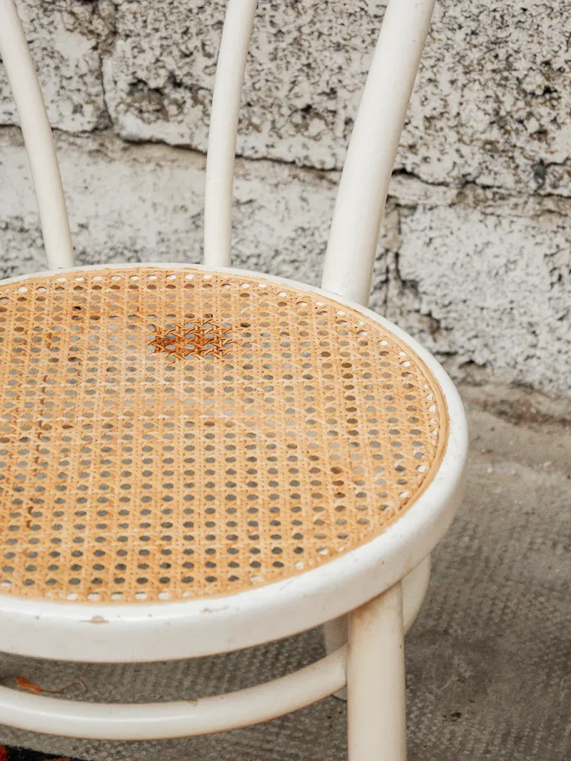 Claude, la paire de chaises cannée N°648