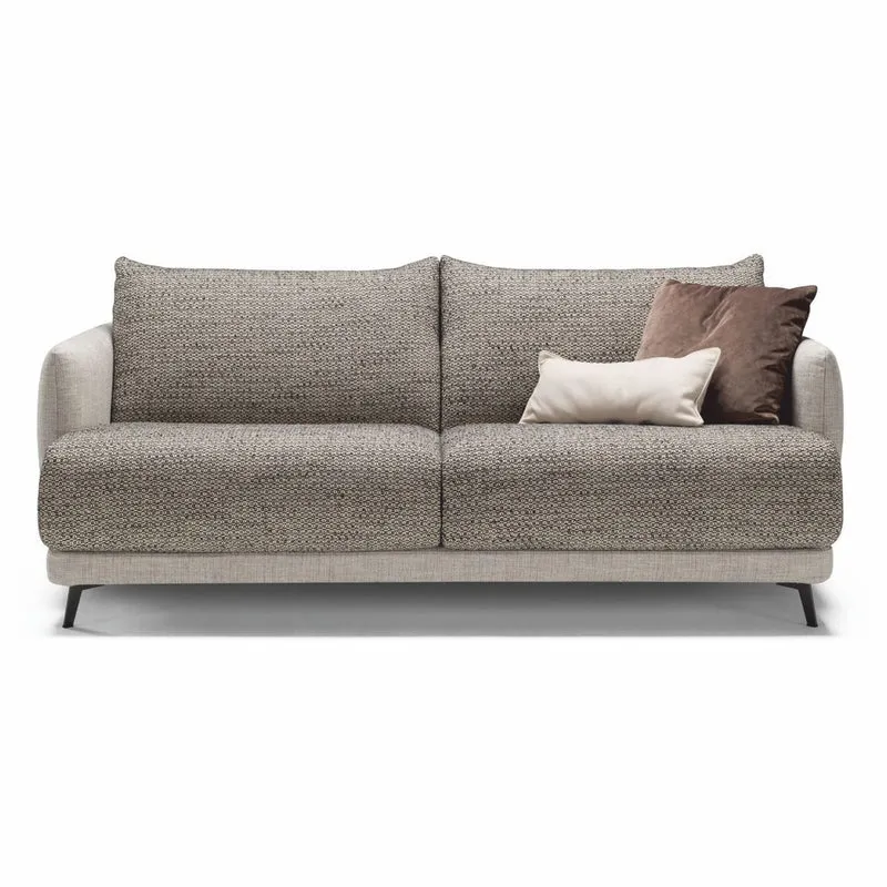 Casa Padrino Luxus Schlafsofa Grau / Schwarz 215 cm - Ausklappbares Wohnzimmer Sofa