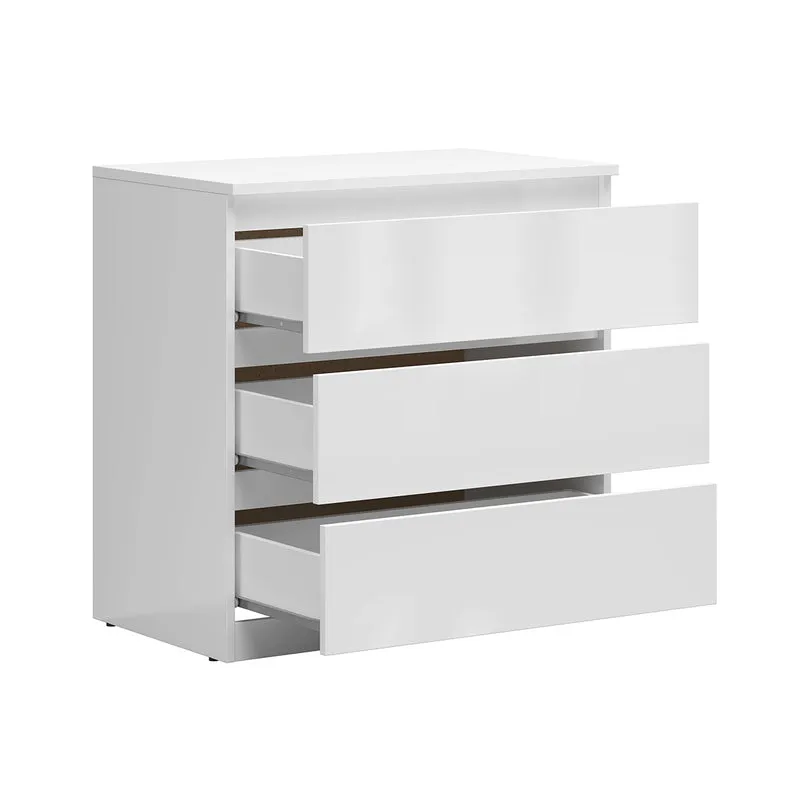 Commode 3 tiroirs Edwin Blanc