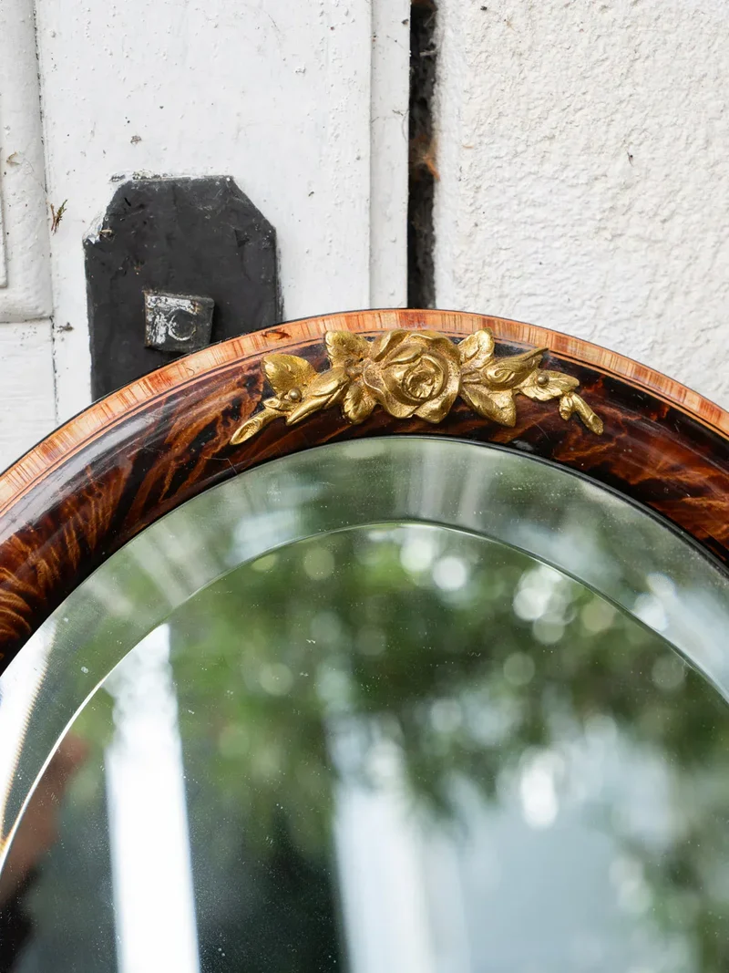Georges, le miroir biseautée en bois N°564