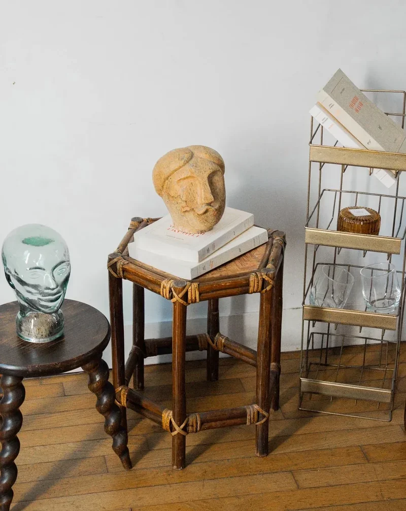 Francine, la table d'appoint octogonal en rotin N°586