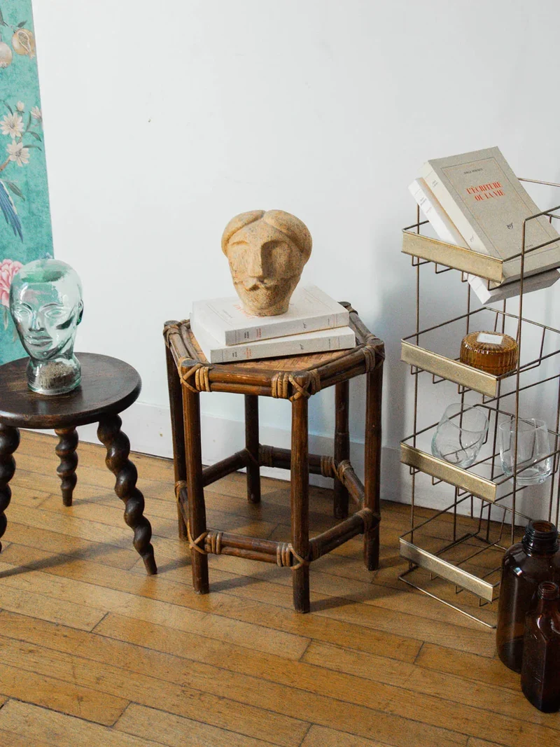 Francine, la table d'appoint octogonal en rotin N°586