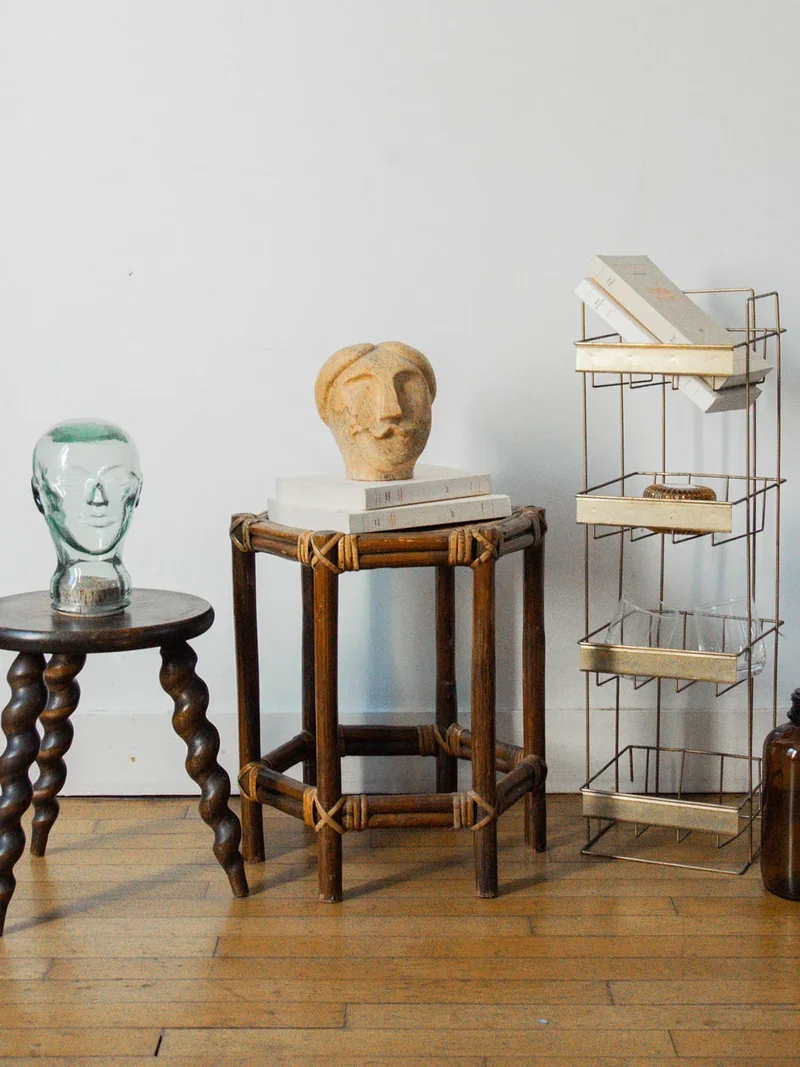 Francine, la table d'appoint octogonal en rotin N°586
