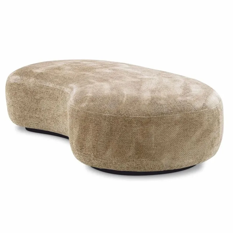 Casa Padrino Luxus Sitzbank Sandfarben / Schwarz 180 cm - Wohnzimmer & Hotel Möbel
