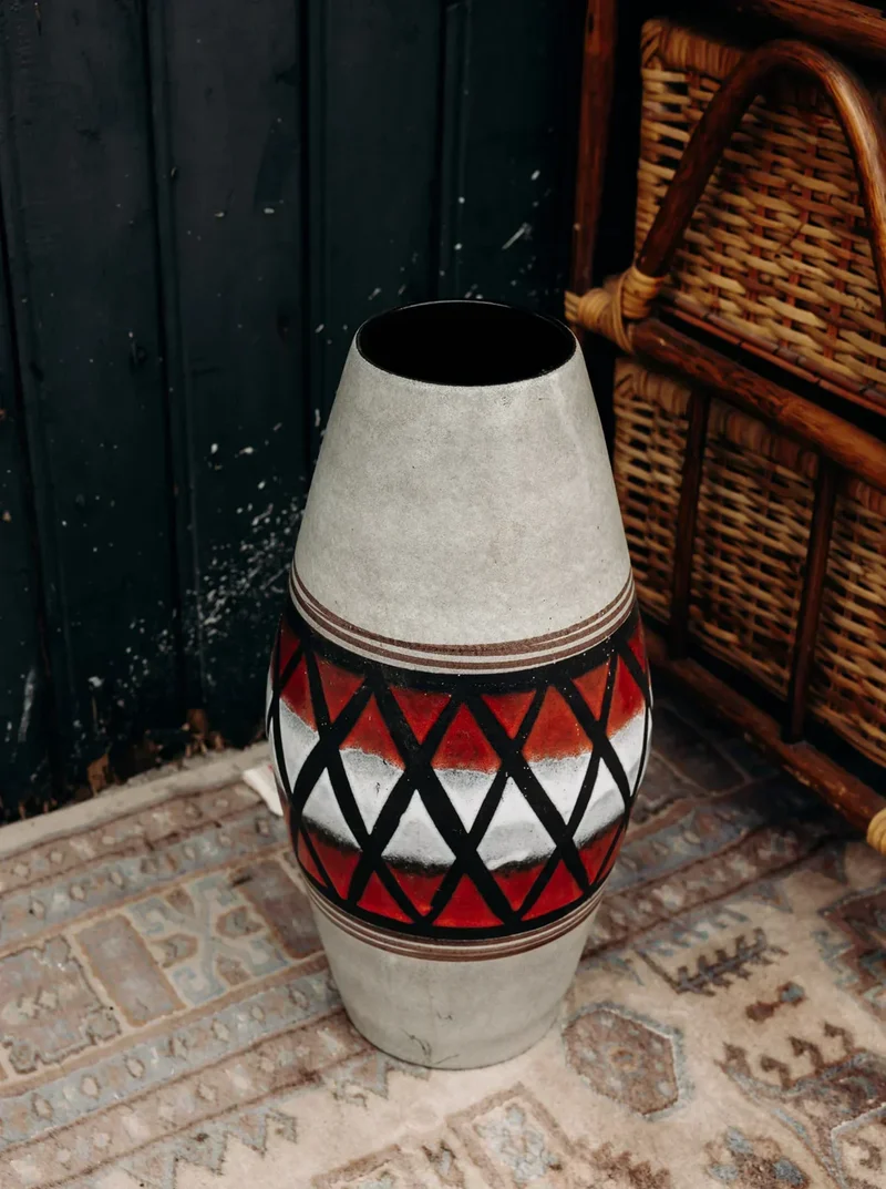 Edmond, le grand vase émaillé gris N°53