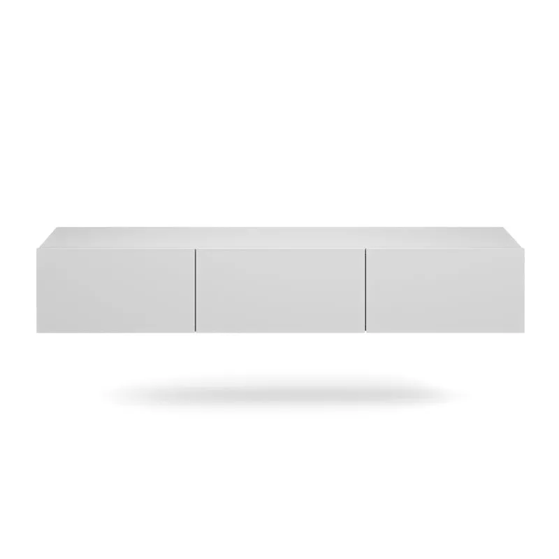 Meuble TV mural 3 portes 180 cm Idao Blanc