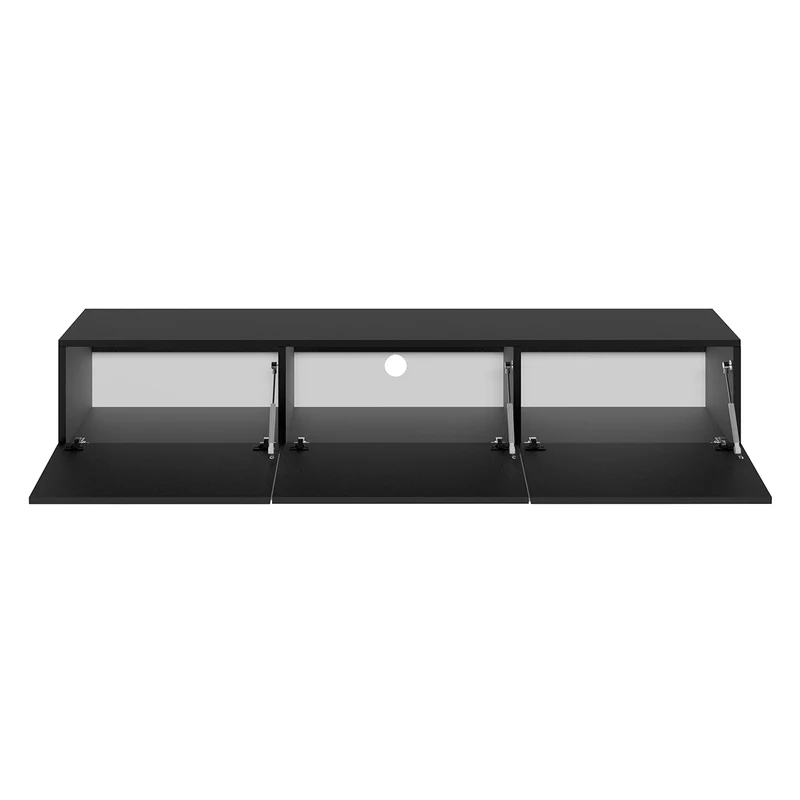 Meuble TV mural 3 portes 180 cm Idao Noir