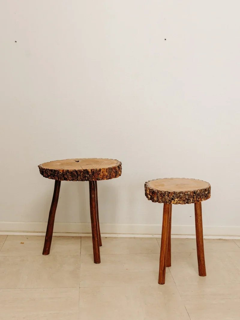 Regis, la paire de tabourets brutalistes N°685