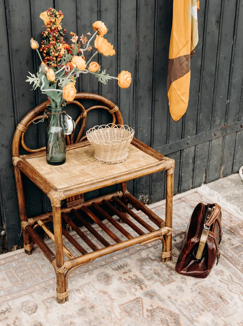 Odile, la table de chevet en rotin N°517