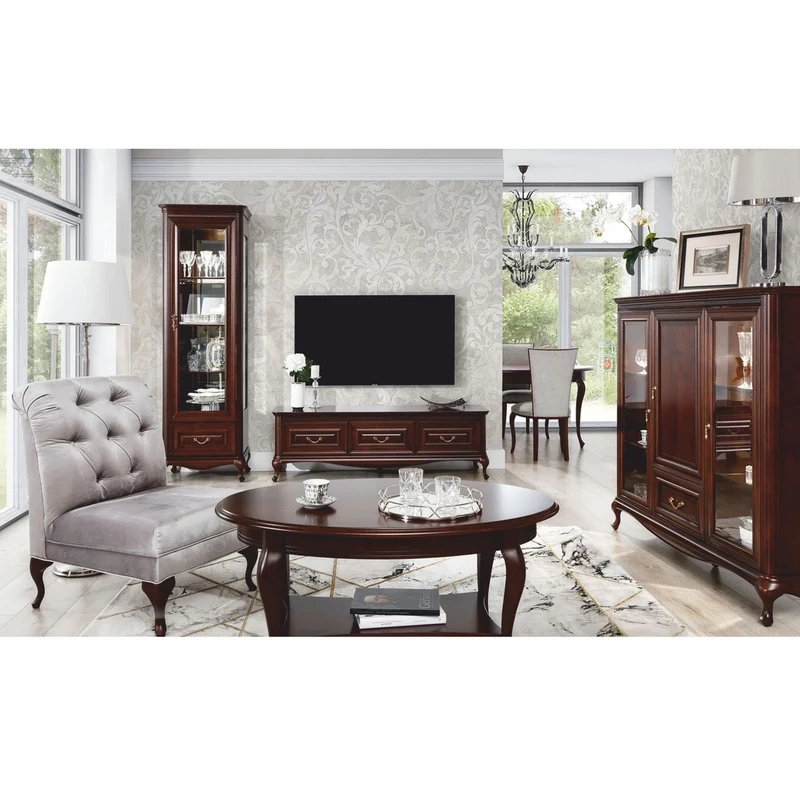 Casa Padrino Luxus Barock Vitrine Dunkelbraun 66,2 x H. 206,6 cm - Barock Möbel