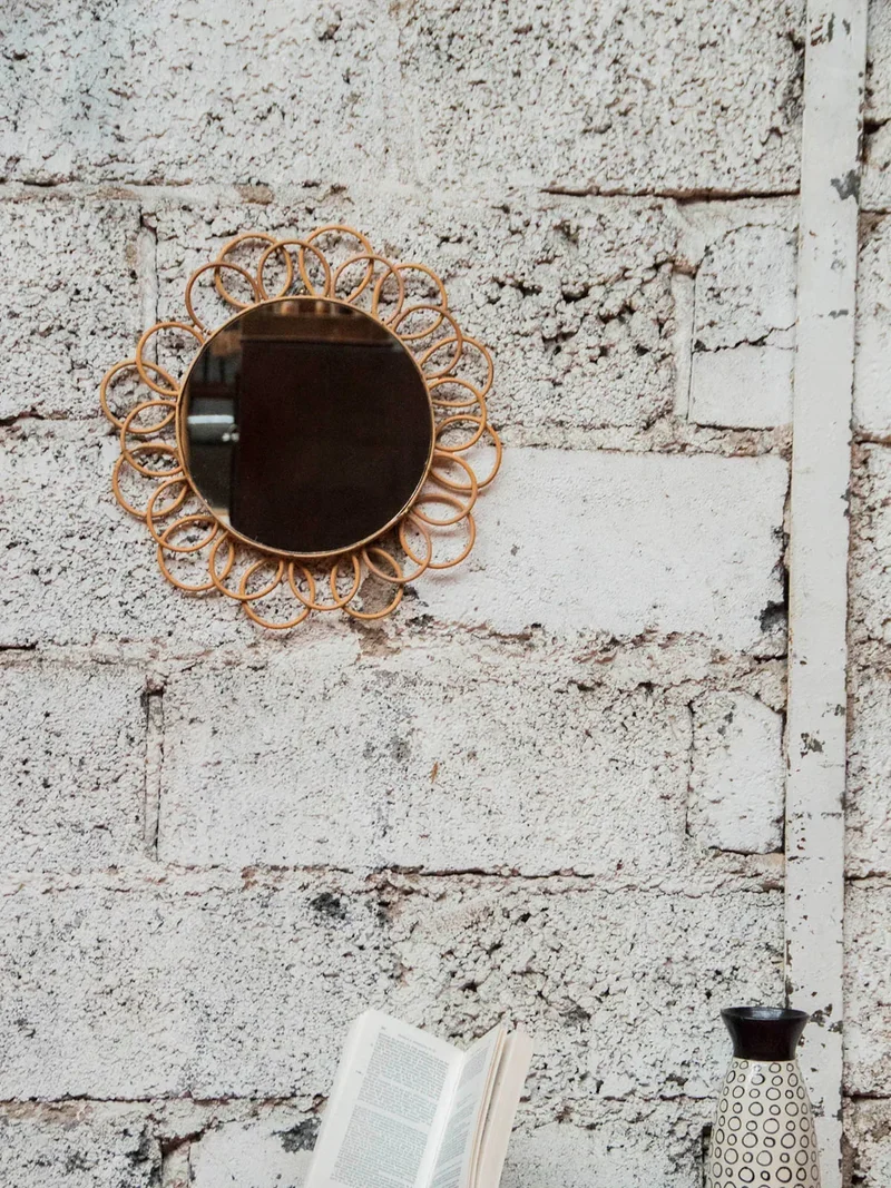 Georges, le miroir rond en rotin N°735