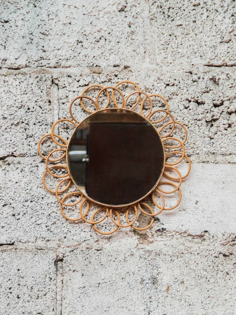 Georges, le miroir rond en rotin N°735