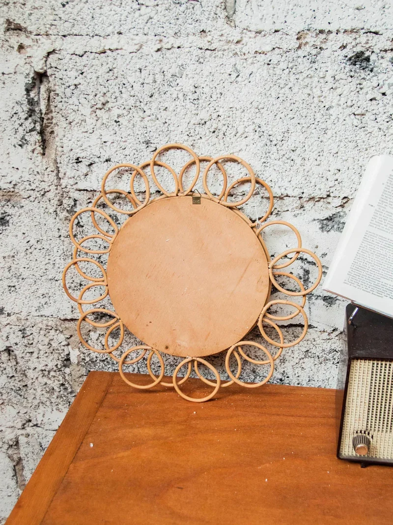 Georges, le miroir rond en rotin N°735