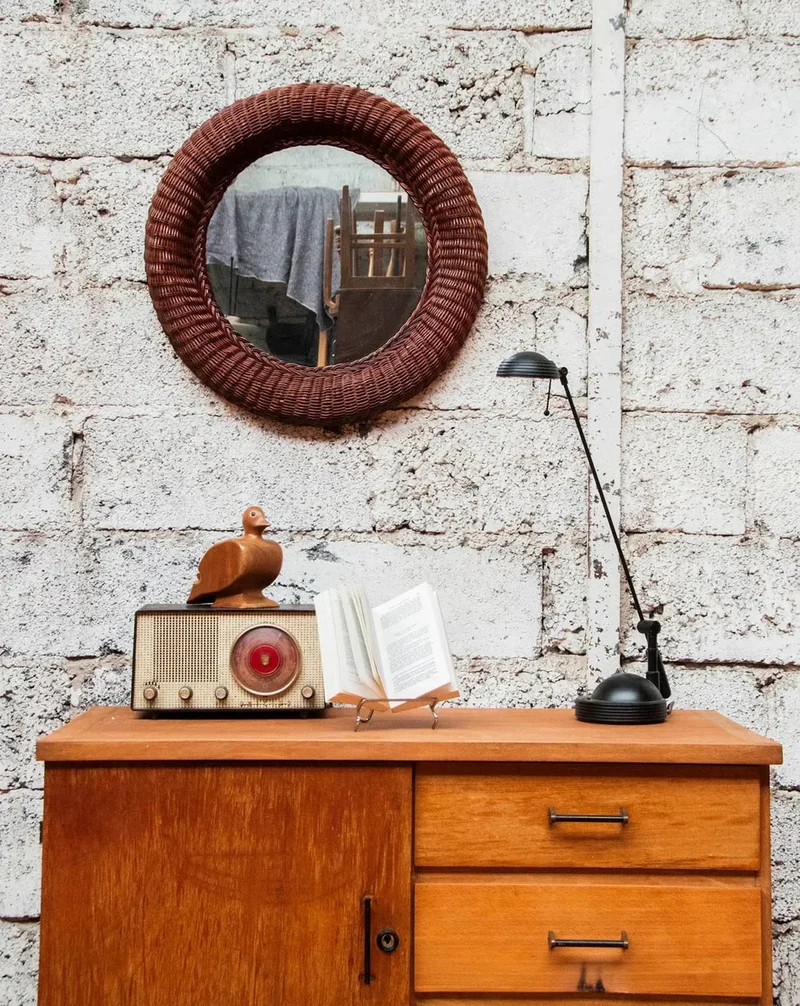 Georges, le miroir en osier foncé N°734