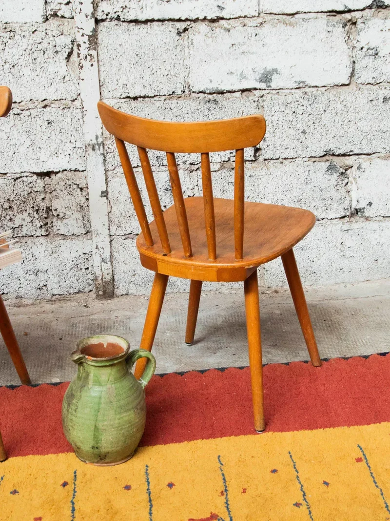 Claude, la paire de chaises en bois N°862