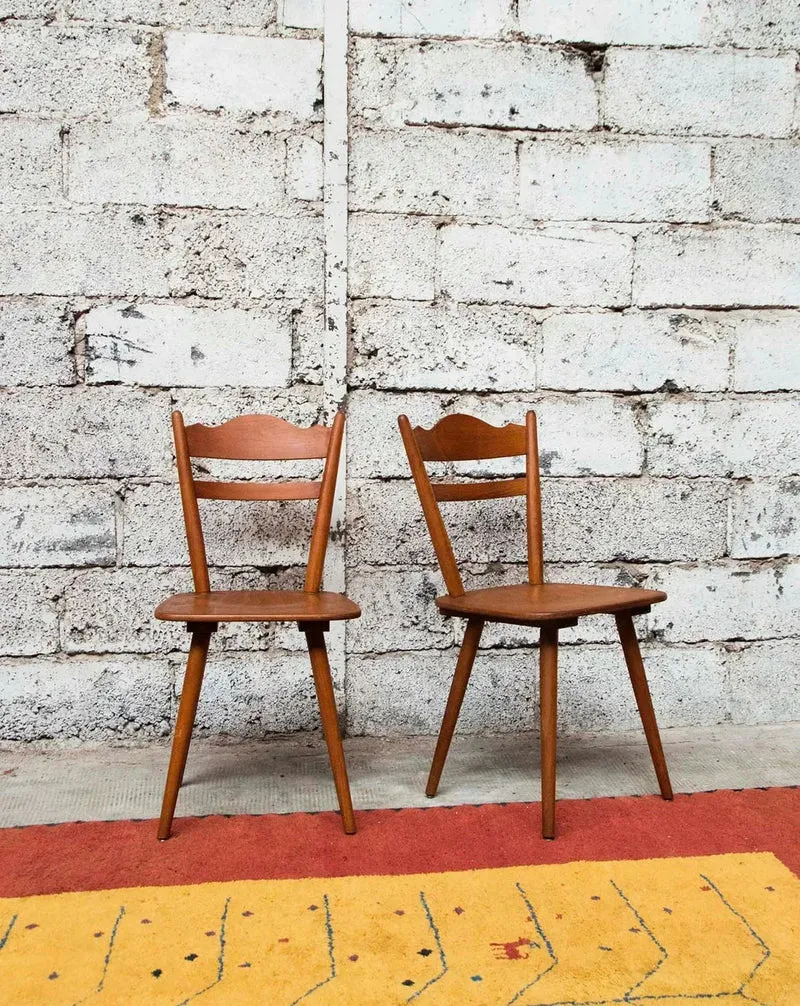 Alma, la paire de chaises en bois N°733