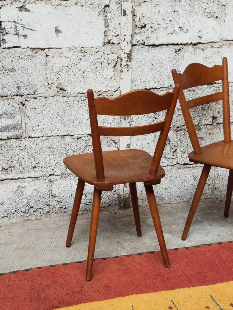 Alma, la paire de chaises en bois N°733