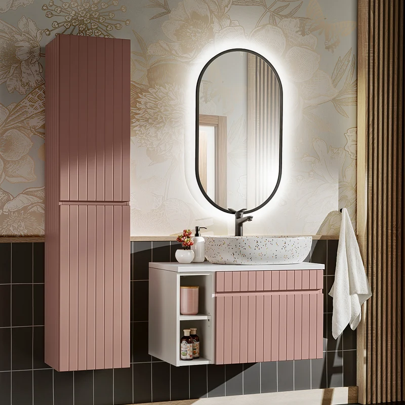 Colonne murale 2 portes Zelie Rose