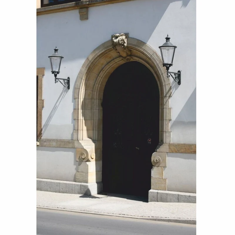 Casa Padrino Jugendstil Außenwandleuchte Grau H. 131,5 cm - Außenbeleuchtung