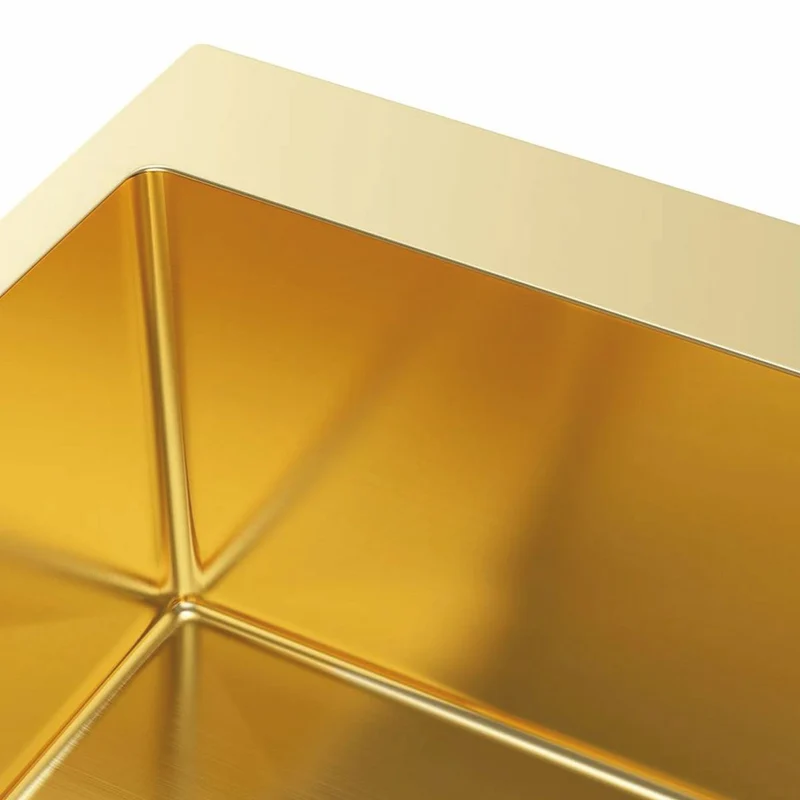 Casa Padrino Luxus Edelstahl Spülbecken Gold 60 x 50 x H. 21 cm - Küchen Zubehör